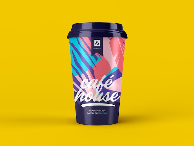 Coffee cup mockup. Takeaway coffee container