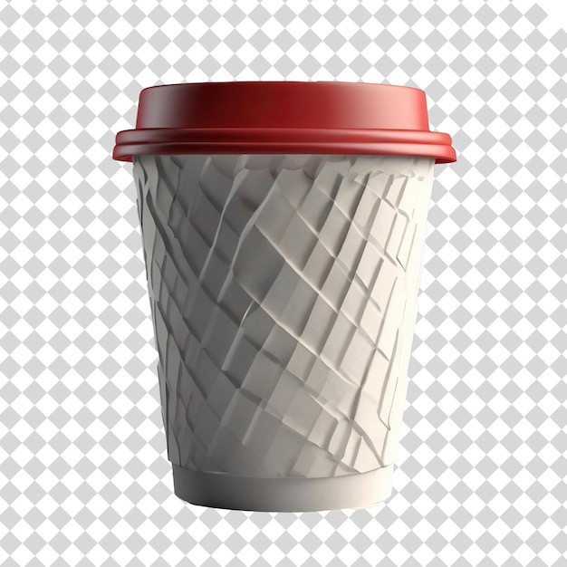 coffee cup template blankPSD isolated on transparent background