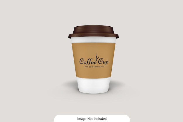 Coffee Cup With Cardboard Mockup