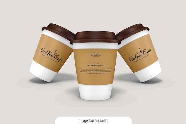 Coffee Cup With Cardboard Mockup