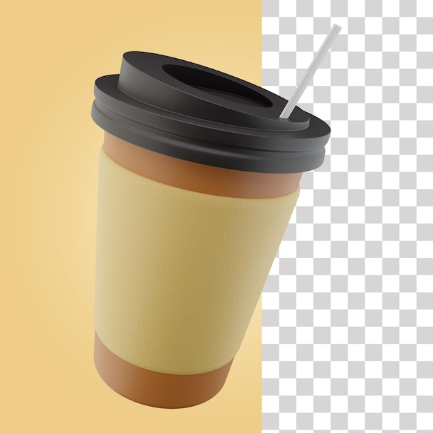 Coffee Glass 3D Icon 2