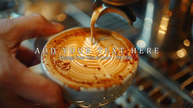 PSD coffee latte art