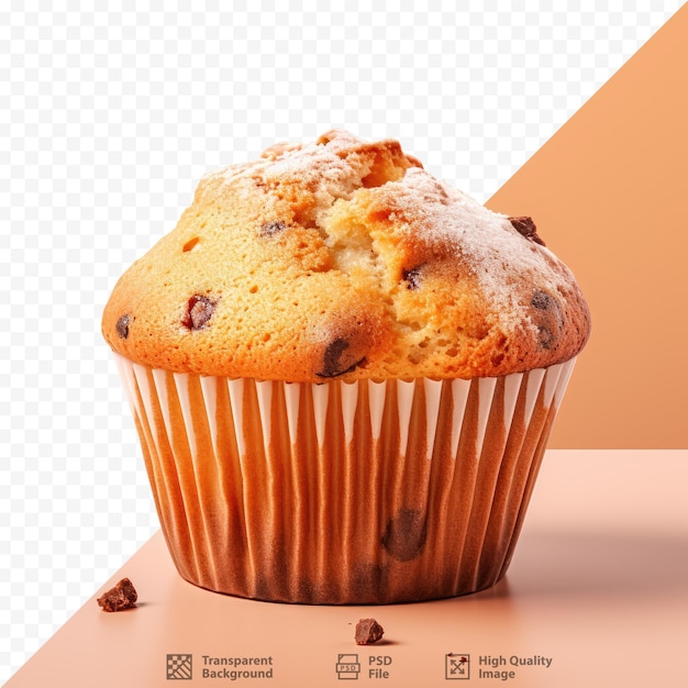 Coffee muffin on transparent background