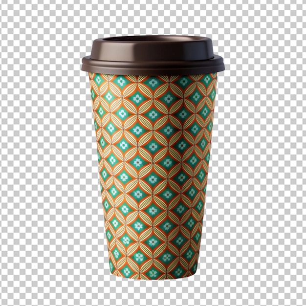 coffee paper cup on transparent background