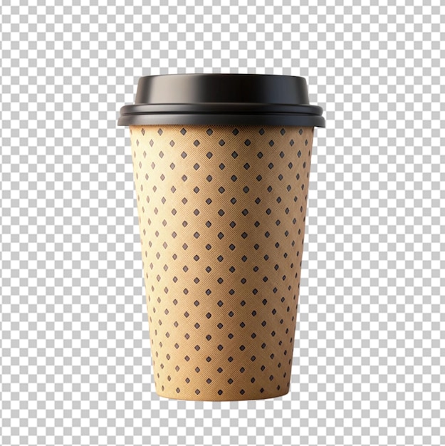 coffee paper cup on transparent background