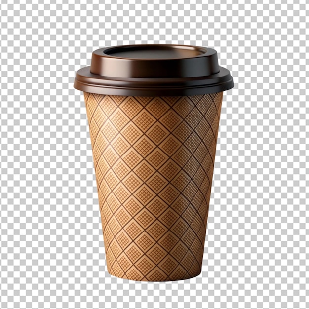 coffee paper cup on transparent background