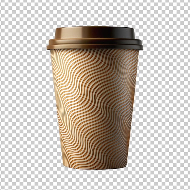 coffee paper cup on transparent background