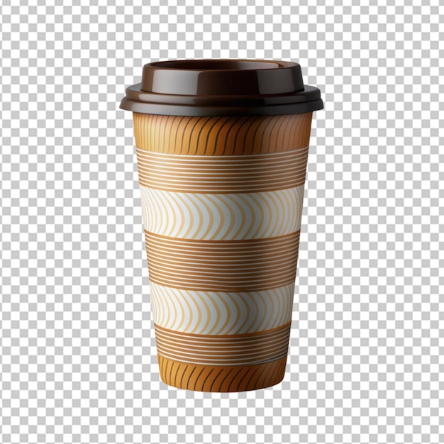 coffee paper cup on transparent background