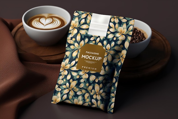 Coffee Pouch Branding Presentation Mockup