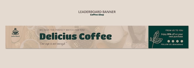 PSD coffee shop template design