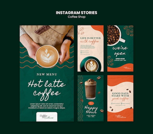 PSD coffee shop template design