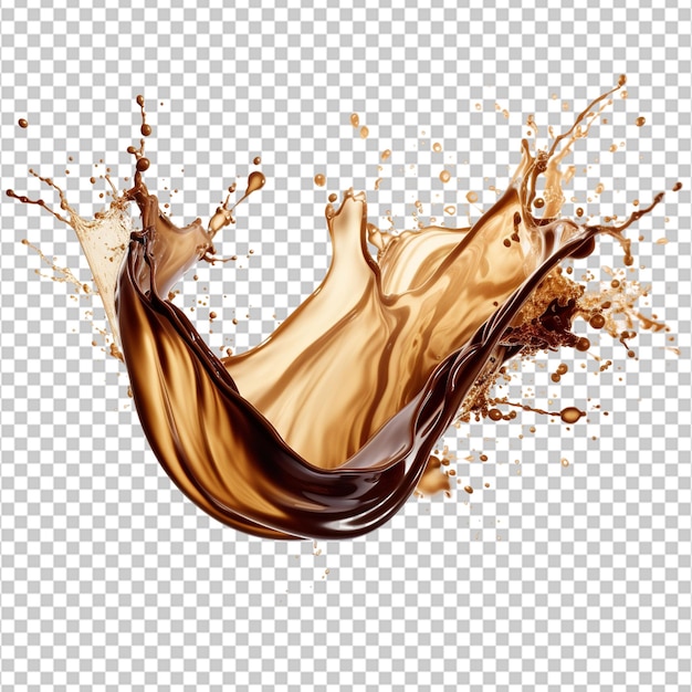 coffee splash png on white background