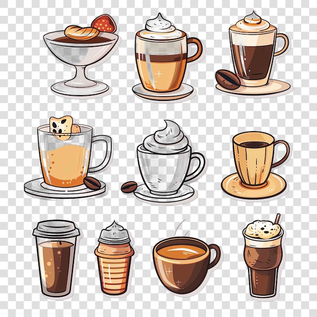 PSD coffee transparent background vector element