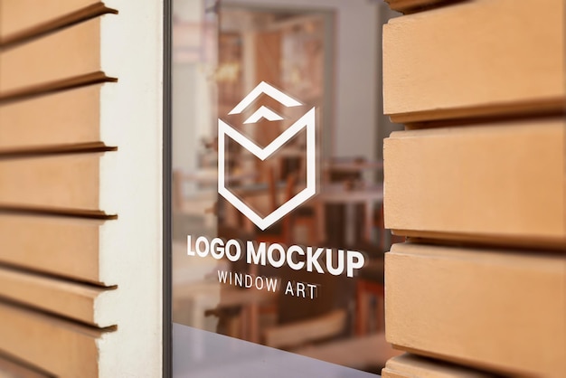 Coffee window logo mockup