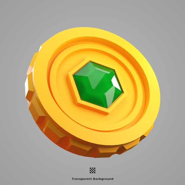 Coin 3D icon illustration