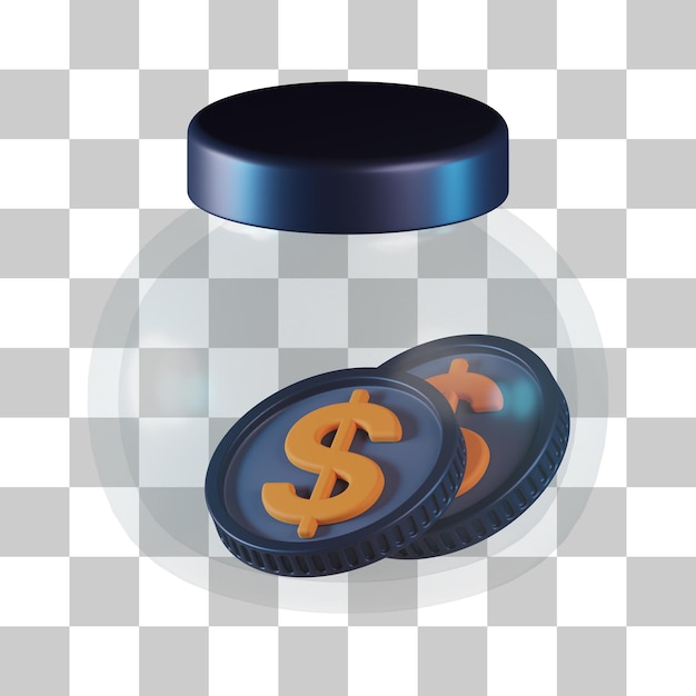 Coin Saving 3D Icon