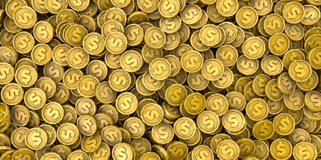 PSD coins low poly background