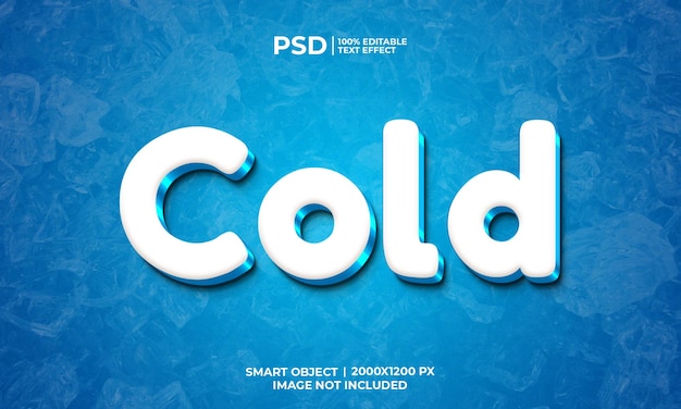 Cold 3d editable Text Effect