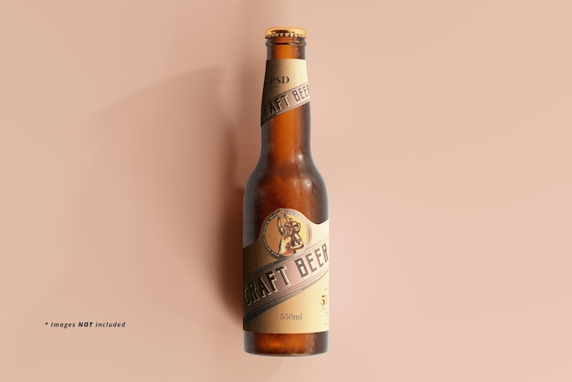 Cold Beer Bottle Mockup