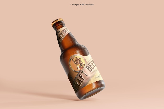 Cold Beer Bottle Mockup