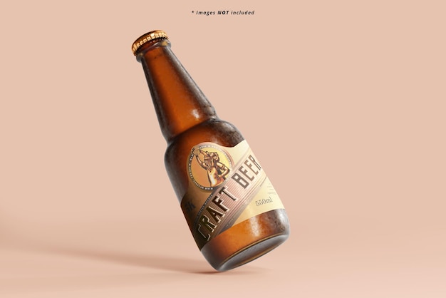 Cold Beer Bottle Mockup