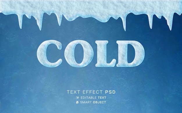 Cold text effect design