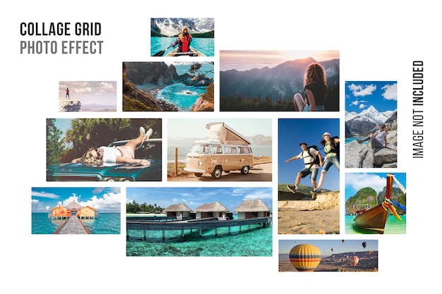 collage Photo effects mockup