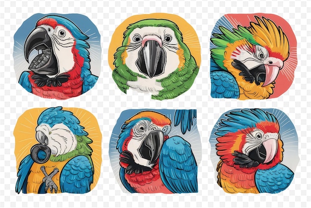 a collage of pictures of parrots with the words quot parrots quot