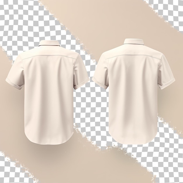 collared shirt mockup front and back for tee design presentation ing