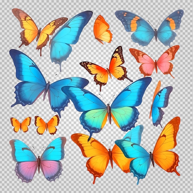 a collection of butterflies with butterflies and butterflies