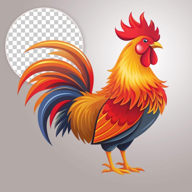 PSD collection chicken logo on transparent background