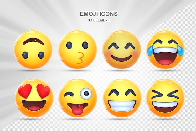 A collection of emoticons with different emotions.