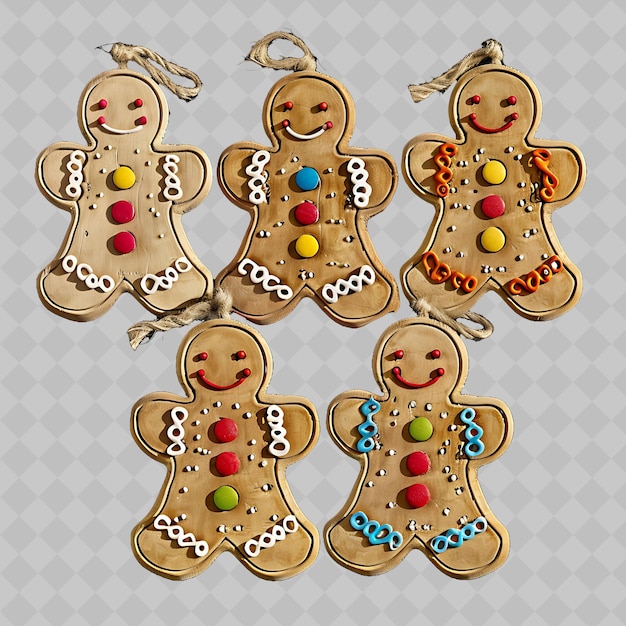 PSD a collection of gingerbread men and women from the company of angels