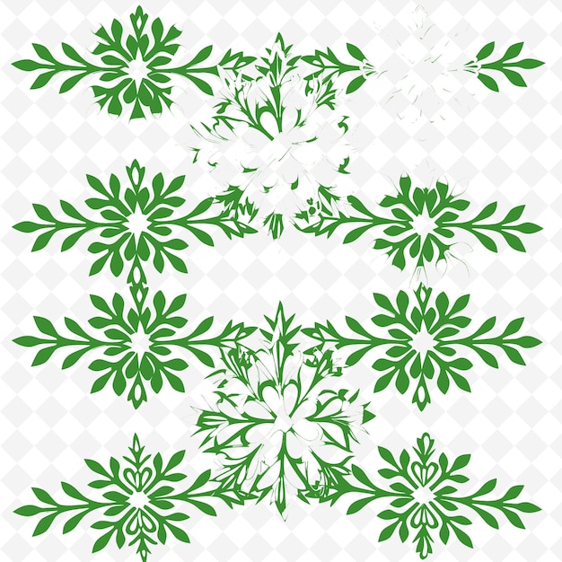 a collection of green and white floral patterns with the words quot spring quot on the bottom