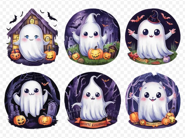 PSD a collection of halloween images including ghost ghost and ghost