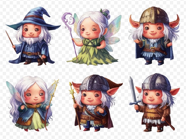 a collection of images of a fairy with a sword and a dragon