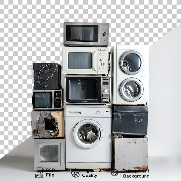 PSD a collection of kitchen appliances isolated on transparent background