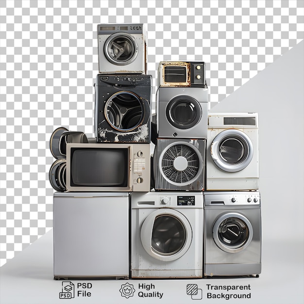 PSD a collection of kitchen appliances isolated on transparent background