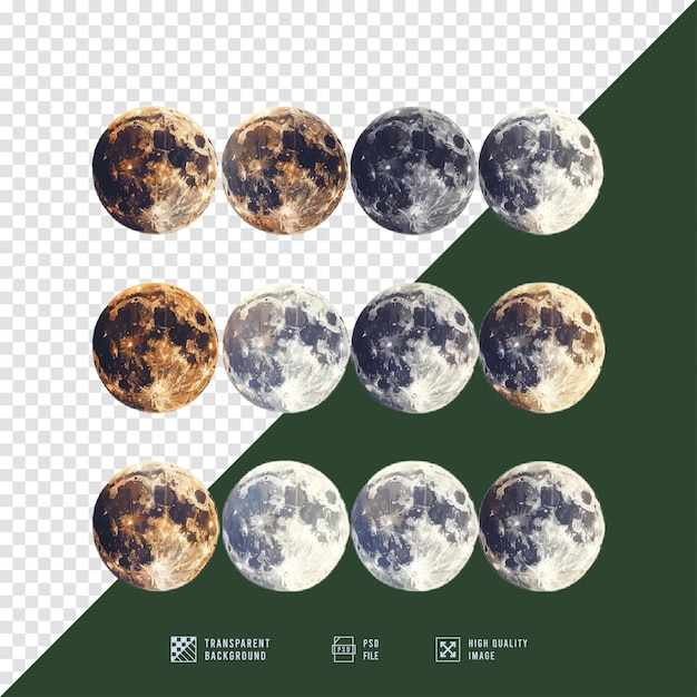 collection of moon images of various types without HD quality background