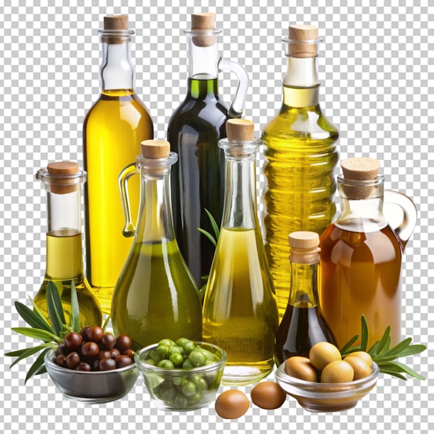 PSD collection of olives oil bottles