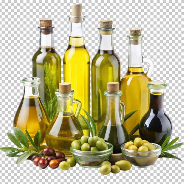 collection of Olives oil bottles