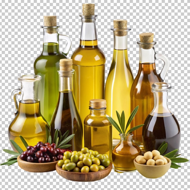 PSD collection of olives oil bottles