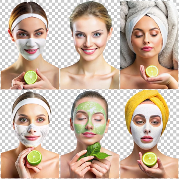 collection photo realistic detox mask application