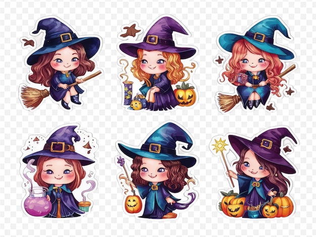 a collection of pictures of cute little girls with a witch and a witch