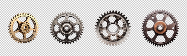 Collection set of Gears isolated on transparent background