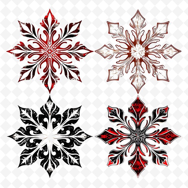 a collection of snowflakes and snowflakes