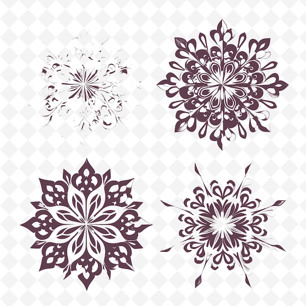 PSD a collection of snowflakes and snowflakes