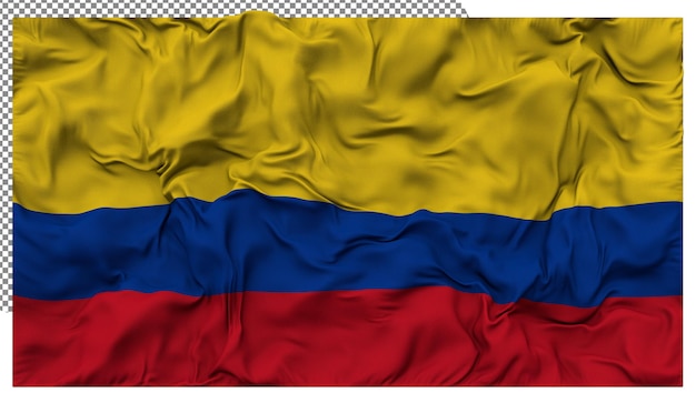 Colombia Flag Waving Cloth Bump Texture Background 3D Rendering