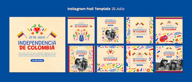 Colombia independence day instagram posts