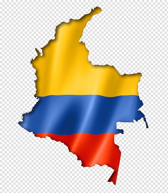 Colombian flag map